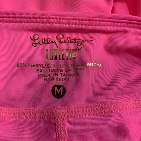 LILLY PULITZER SIZE MEDIUM LUXLETIC AILA SKORT PINK Pickleball Tennis Workout - Picture 5 of 7